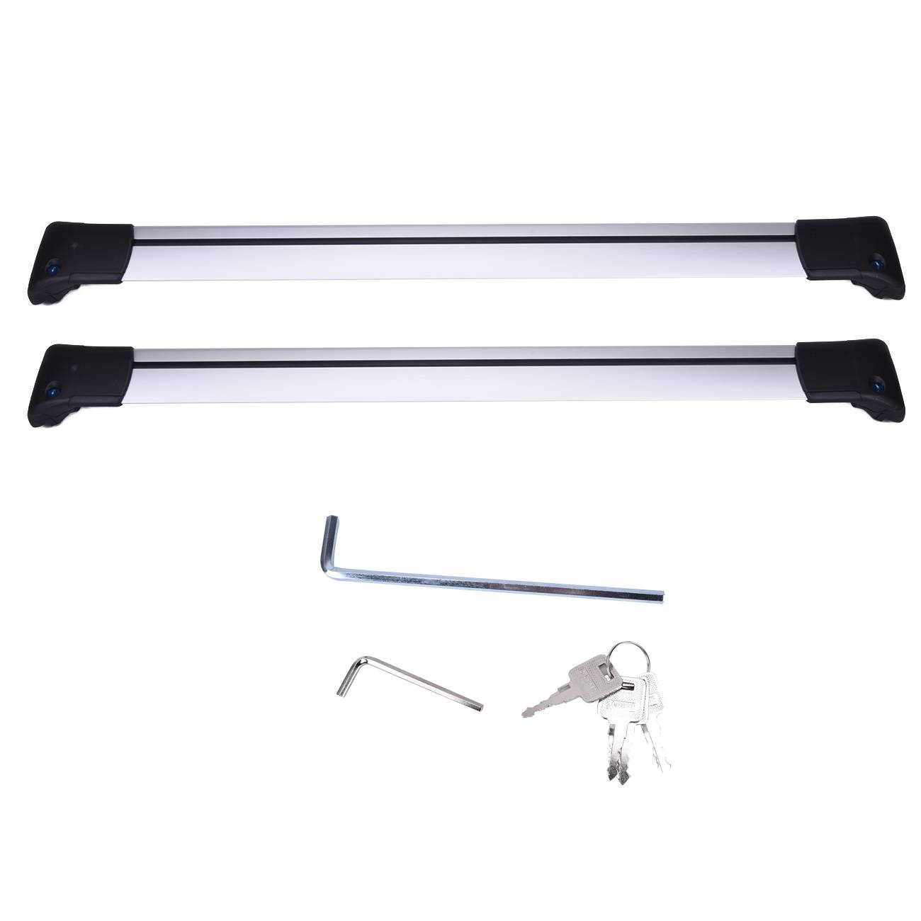 93cm-99cm (36.6''-39'') Aluminum Car Roof Cross Bar Luggage Rack Rail with Locks