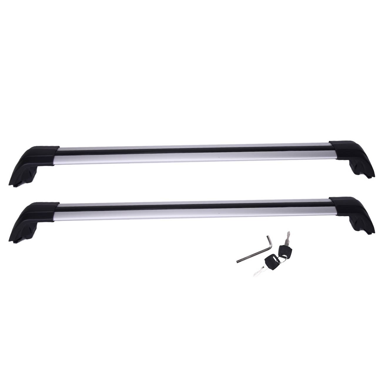 93-99cm Aluminum Car Roof Cross Bar Luggage Rack Rail with Locks Universal SUV