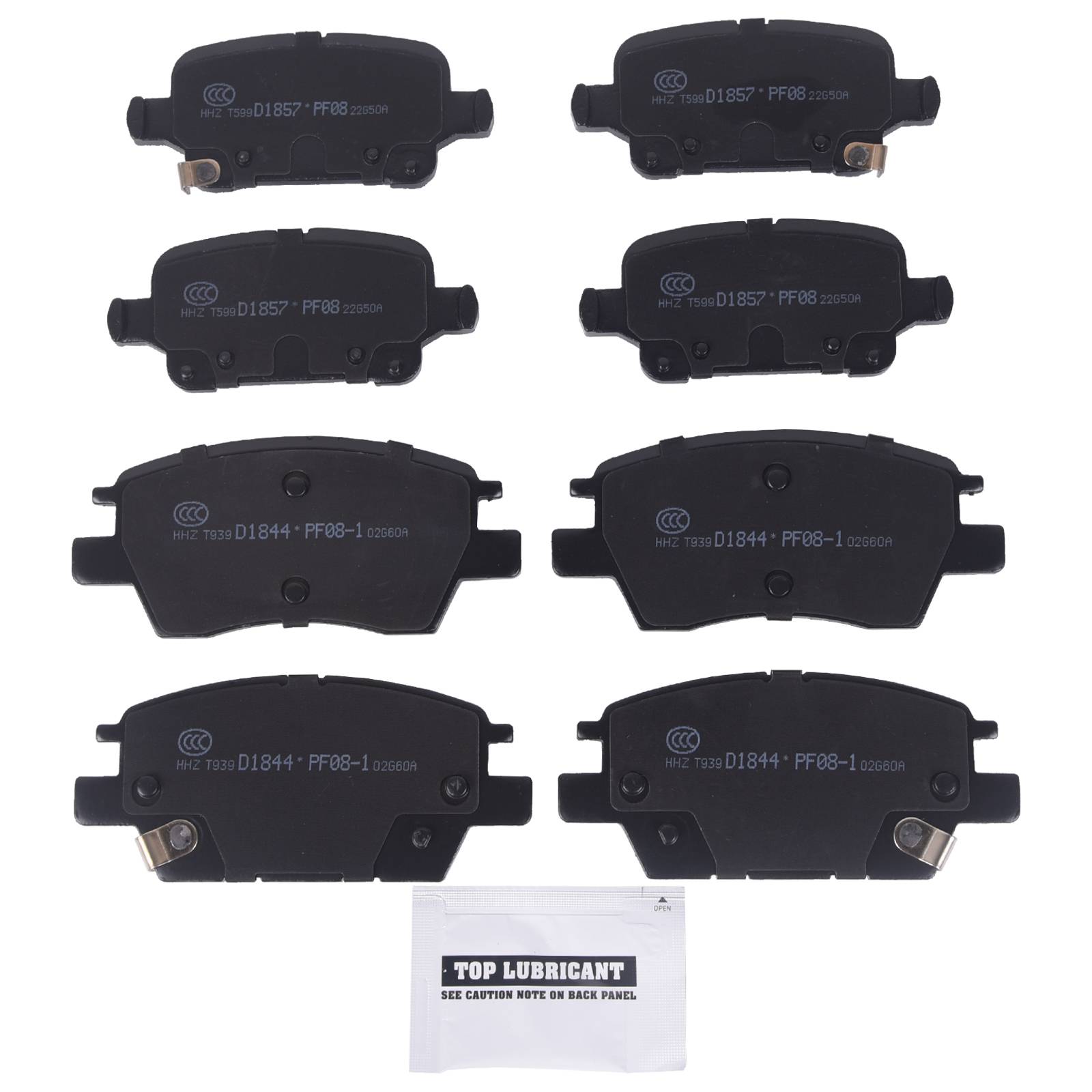 8PCS Front & Rear Disc Ceramic Brake Pads For Chevrolet Cruze Volt Bolt EV EUV