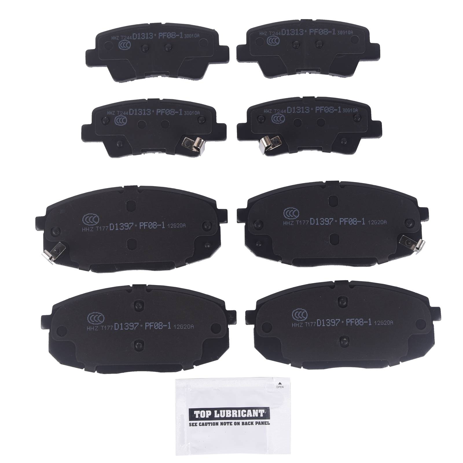 8PCS Front & Rear Ceramic Brake Pads Fit 2014 2015 2016 Kia Soul 1.6L 2.0L