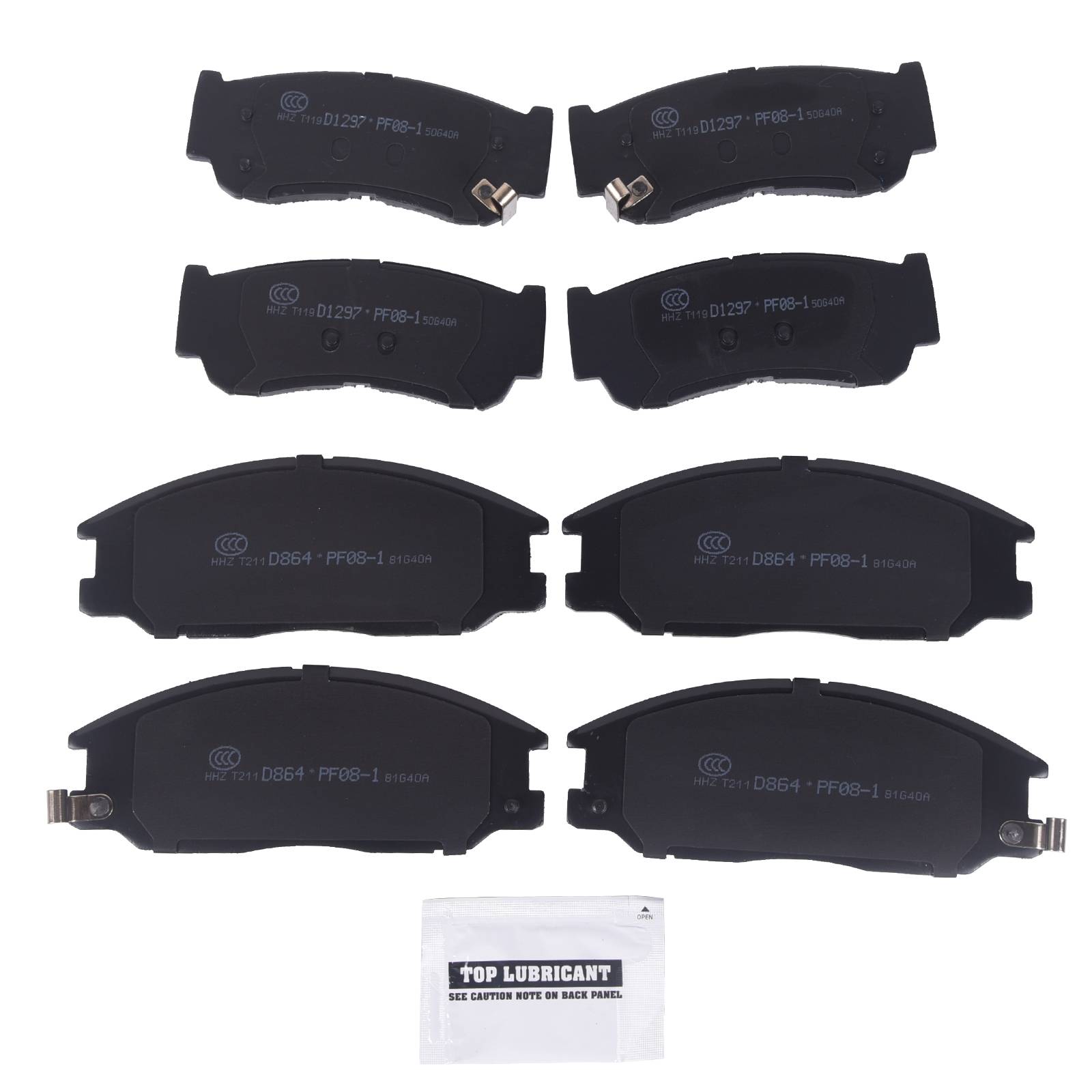 Front + Rear Ceramic Brake Pads Kit Fit For 2003 - 2009 Kia Sorento 3.3/3.5/3.8L