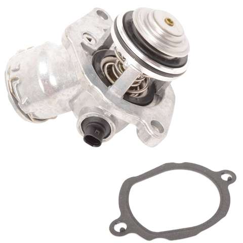 Engine Coolant Thermostat Assembly with Sensor for Mercedes C300 C350 E350 ML350