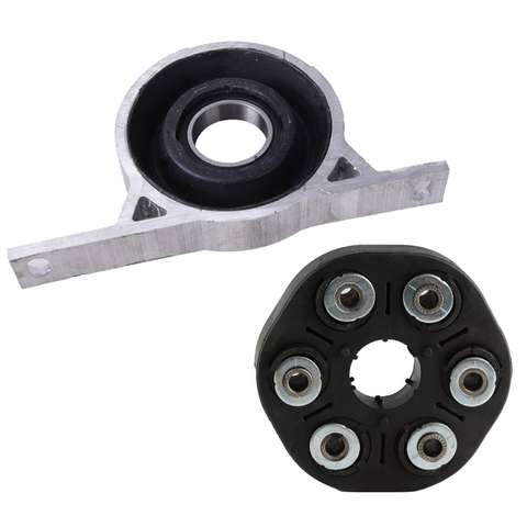 Driveshaft Flex Disc + Center Support Bearing Set for BMW E65 E66 745i 745Li